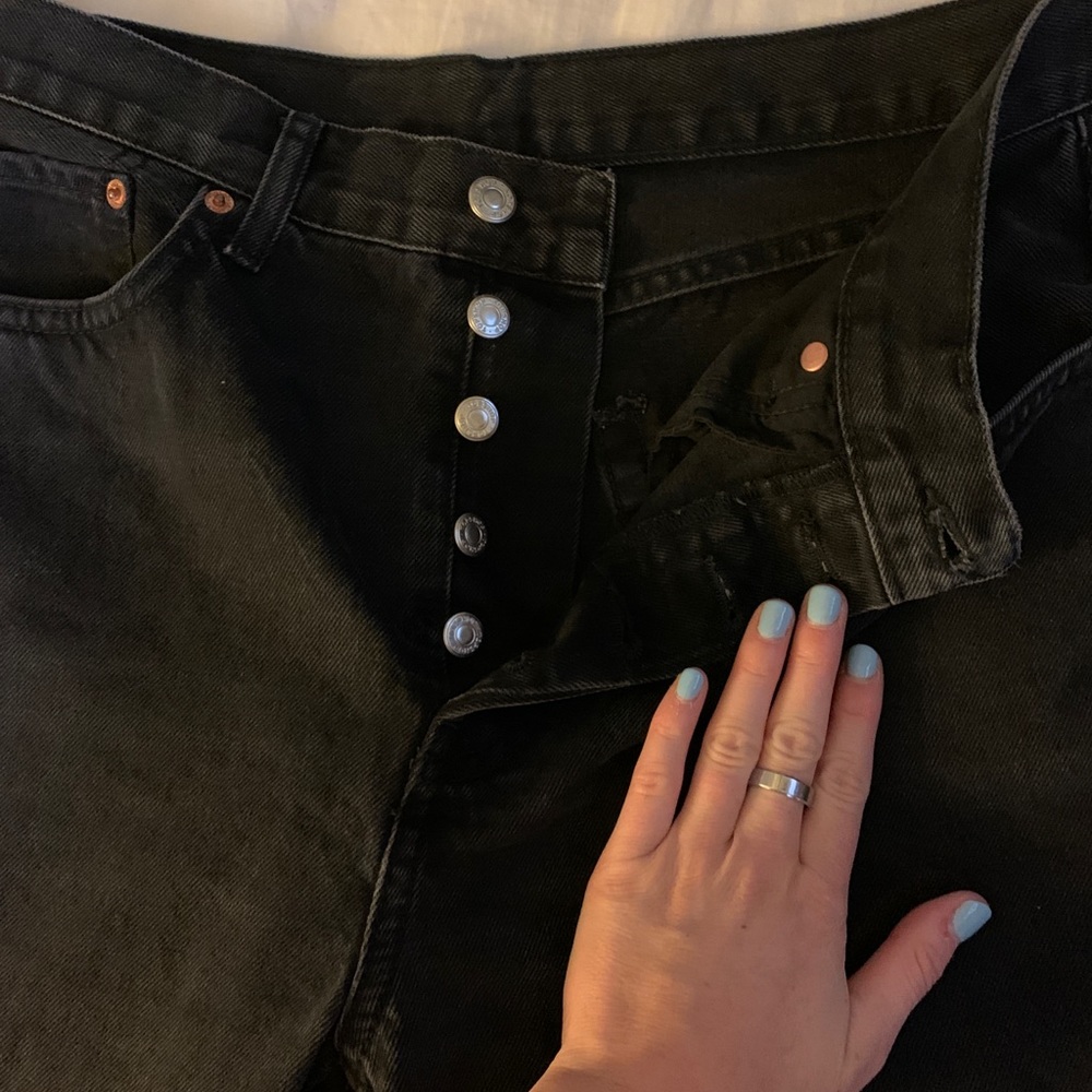 Top shop distressed dad jeans